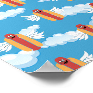 Póster Significado divertido del emoji de hot dog Humor g