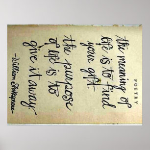 Póster Significado vs. finalidad de la vida