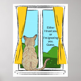 Póster Significados posibles de la parte trasera del gato