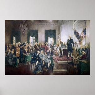 Póster Signing of the Constitution by Howard C. Christy