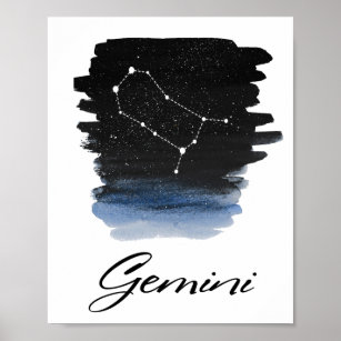 Póster Signo astrológico de Gemini