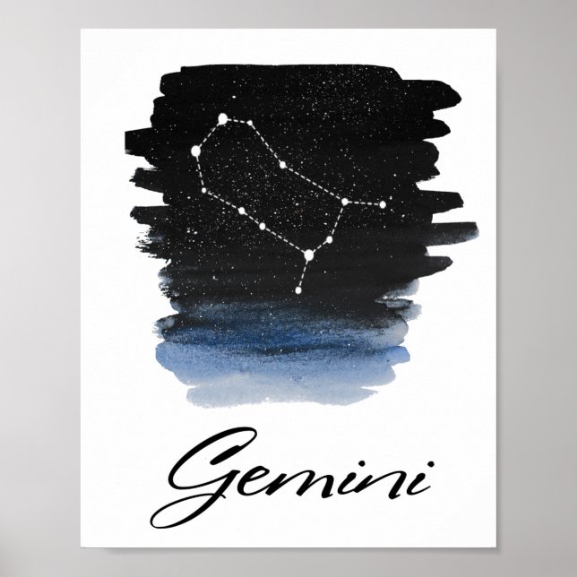 Póster Signo astrológico de Gemini (Frente)