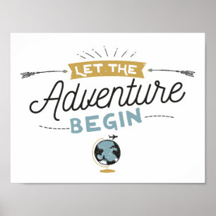 Póster Signo de Adventure Baby Shower
