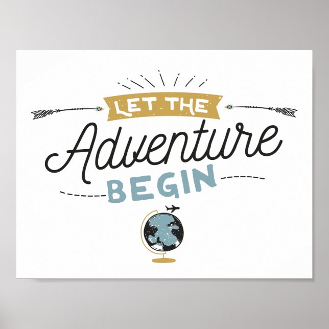 Póster Signo de Adventure Baby Shower (Frente)