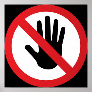 Póster Signo de advertencia