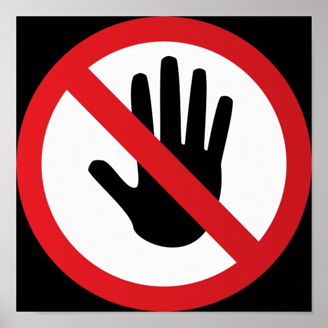 Póster Signo de advertencia (Frente)