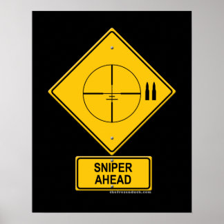 Póster Signo de advertencia de la parte superior del fran