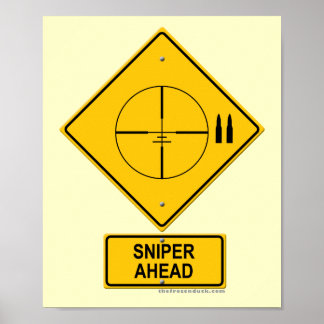 Póster Signo de advertencia de la parte superior del fran