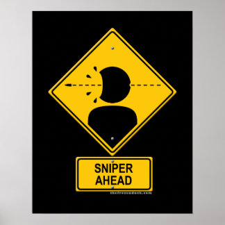 Póster Signo de advertencia de la parte superior del para