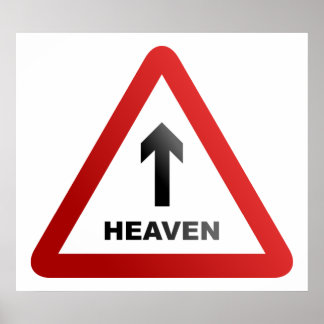 Póster Signo de advertencia del cielo