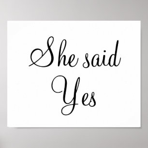 Póster Signo de apoyo fotográfico de boda de compromiso "