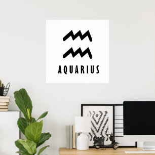 Póster Signo de Aquarius zodiac