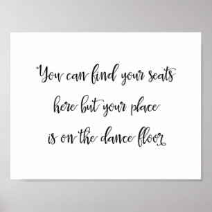 Póster Signo de asiento del boda   Caligrafía