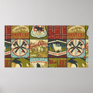 Póster Signo de aventuras y símbolo de los territorios de