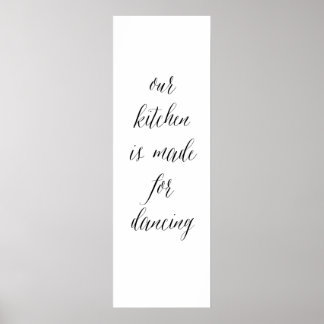 Póster Signo de baile de cocina 1