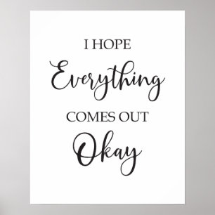 Póster signo de baño   Espero que todo salga bien