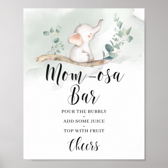 Póster Signo de barra de eucalipto momosa (Frente)