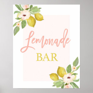 Póster Signo de barra de lemonade