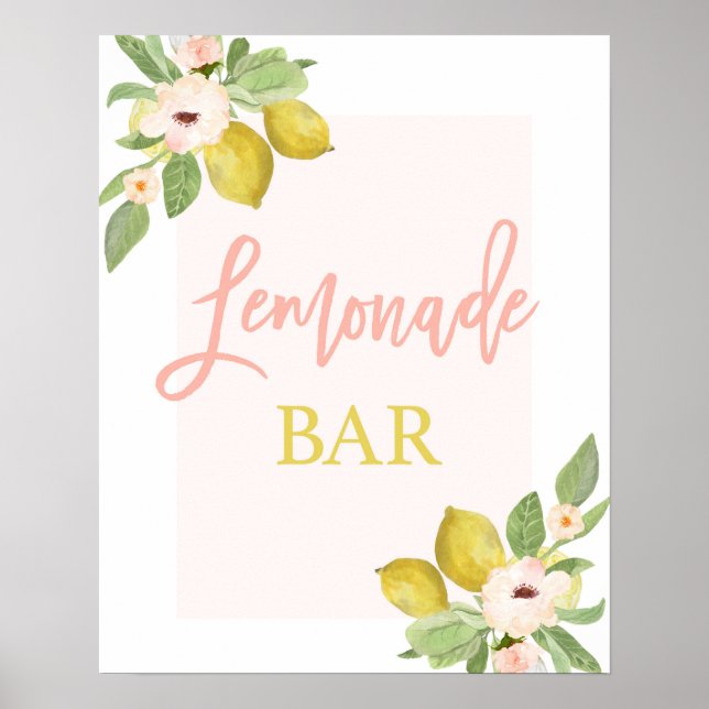 Póster Signo de barra de lemonade (Frente)