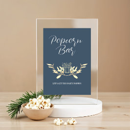 Póster Signo de barra de palomitas de Boda sinfónica flor
