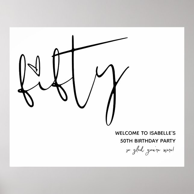 Póster Signo de bienvenida 50 años de la moderna eleganci (Frente)
