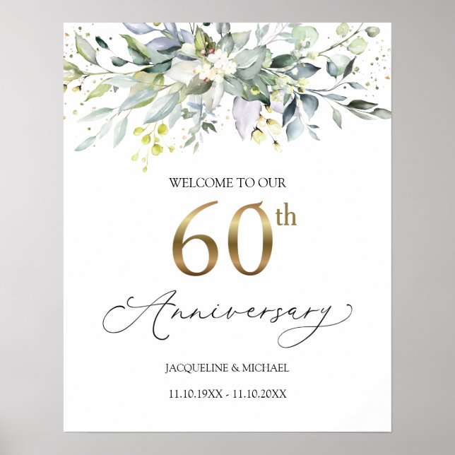 Póster Signo de bienvenida a Eucalyptus 60º aniversario d (Frente)