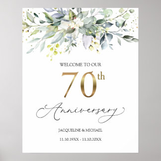 Póster Signo de bienvenida a Eucalyptus 70º aniversario d