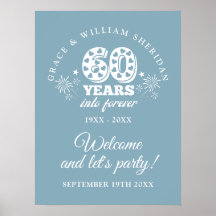 Signo de bienvenida al 60° aniversario del Boda en