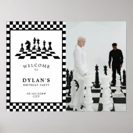 Póster Signo de bienvenida al cumpleaños de la noche del 