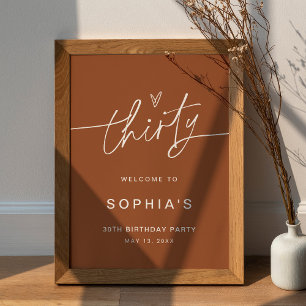 Póster Signo de bienvenida al Fiesta de cumpleaños 30 de 