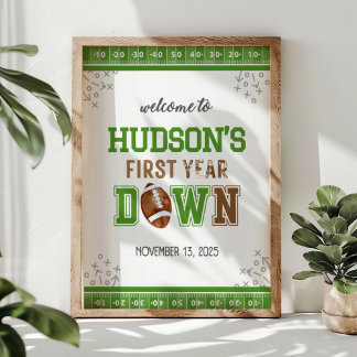 Póster Signo de bienvenida al primer cumpleaños del prime