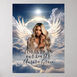 Póster Signo de bienvenida angelical en memoria de abrazo
