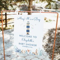 Signo de bienvenida Baby Shower de Lighthouse Boy