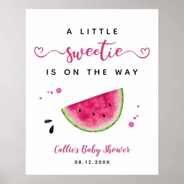 Póster Signo de bienvenida Baby Shower de verano de la sa (Frente)