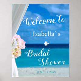 Póster Signo de bienvenida | Blue Ocean Beach Bridal Show