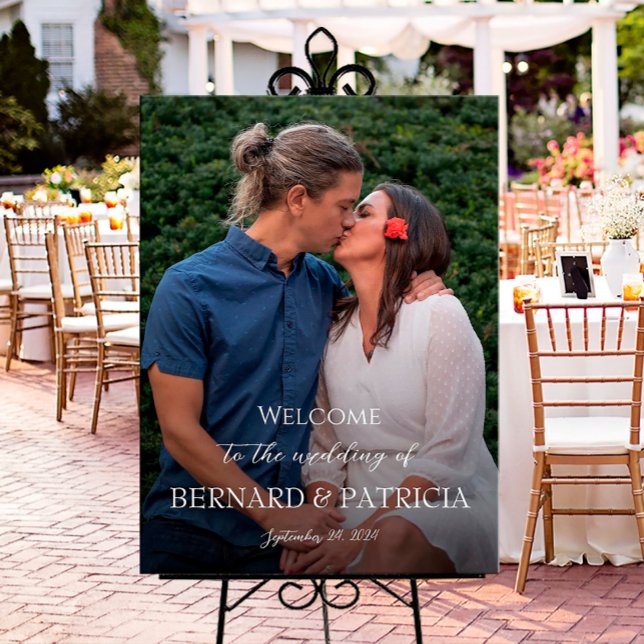 Póster signo de bienvenida boda con descarga de fotos o p (Subido por el creador)