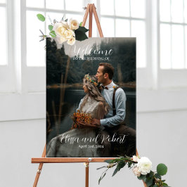 Póster signo de bienvenida boda con foto