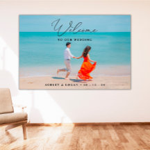 Signo de bienvenida boda con foto, foto Boda