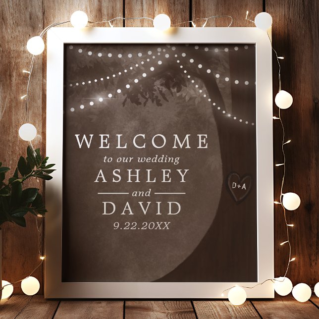 Póster Signo de bienvenida Boda de luces de árbol ruso ma (Subido por el creador)