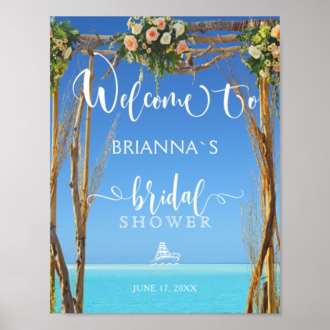 Póster Signo de bienvenida | Boda floral Gate Bridal Show (Frente)