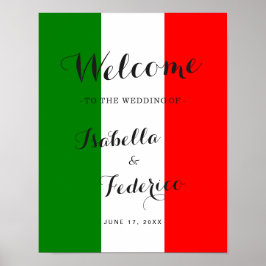 Póster Signo de bienvenida | Boda italiano