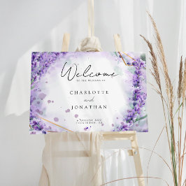 Póster Signo de bienvenida Boda moderno Dusty Lavender Fo