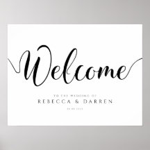 Signo de bienvenida boda personalizado
