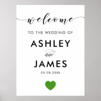 Signo de bienvenida boda, Rótulo de saludo, corazó