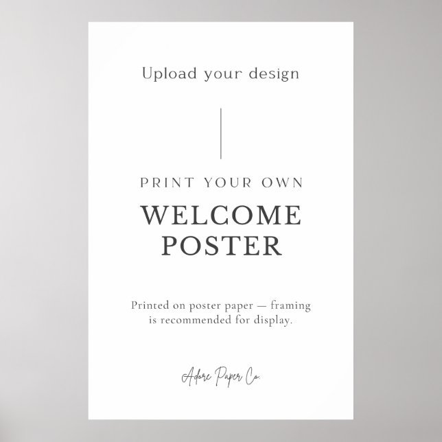 Póster Signo de bienvenida: Cargar el suyo propio (Frente)