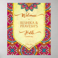 Signo de bienvenida Cerise mandala rangoli