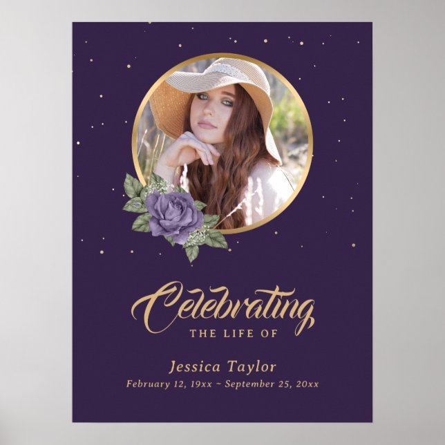 Póster Signo de bienvenida conmemorativo moderno de foto  (Frente)