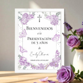 Póster Signo de bienvenida de 3 años