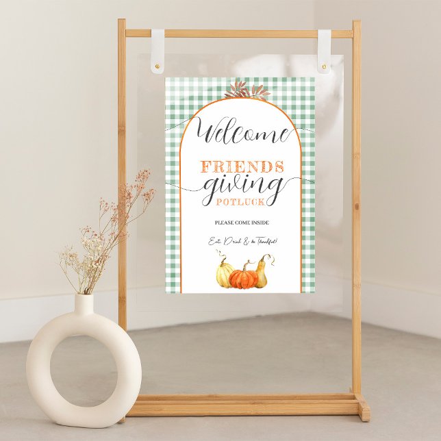 Póster Signo de bienvenida de Acción de Gracias, amigos d (Subido por el creador)