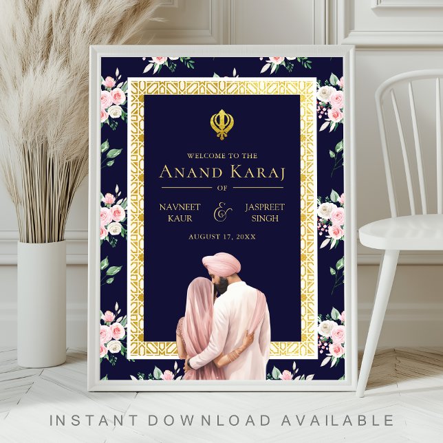 Póster Signo de bienvenida de Anand Karaj Boda de oro azu (Subido por el creador)